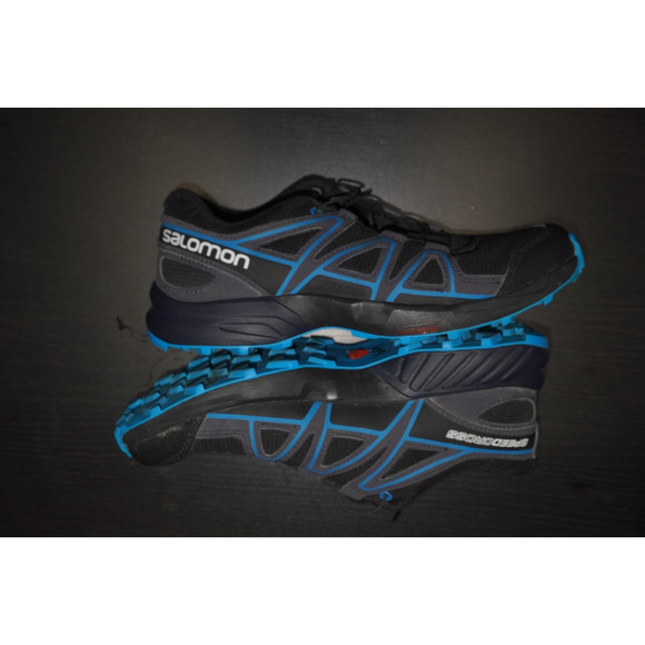 Salomon Speedcross Trail Running Shoes Black Blue Men’s 4 Women’s 5.5 - Picture 8 of 11